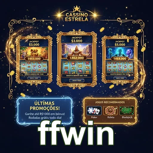 Imagem de jackpot do cassino Estrela no site ffwin, destacando grandes prêmios e entretenimento.