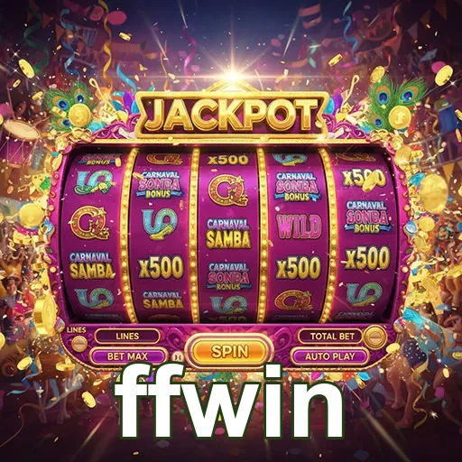 Slots de carnaval do FFWin, apresentando jackpots coloridos e festivos.